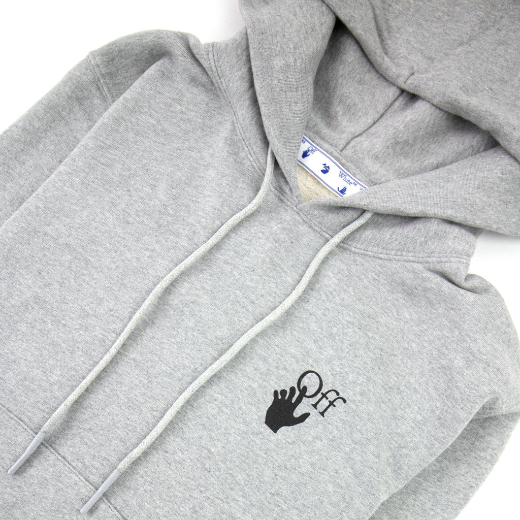 Off White Degrade Arrow Slim Hoodie Melange Grey