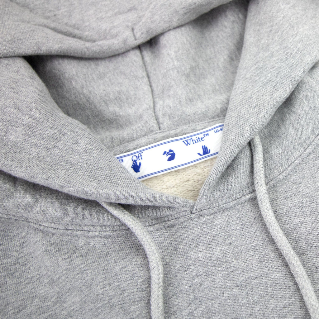 Off White Degrade Arrow Slim Hoodie Melange Grey
