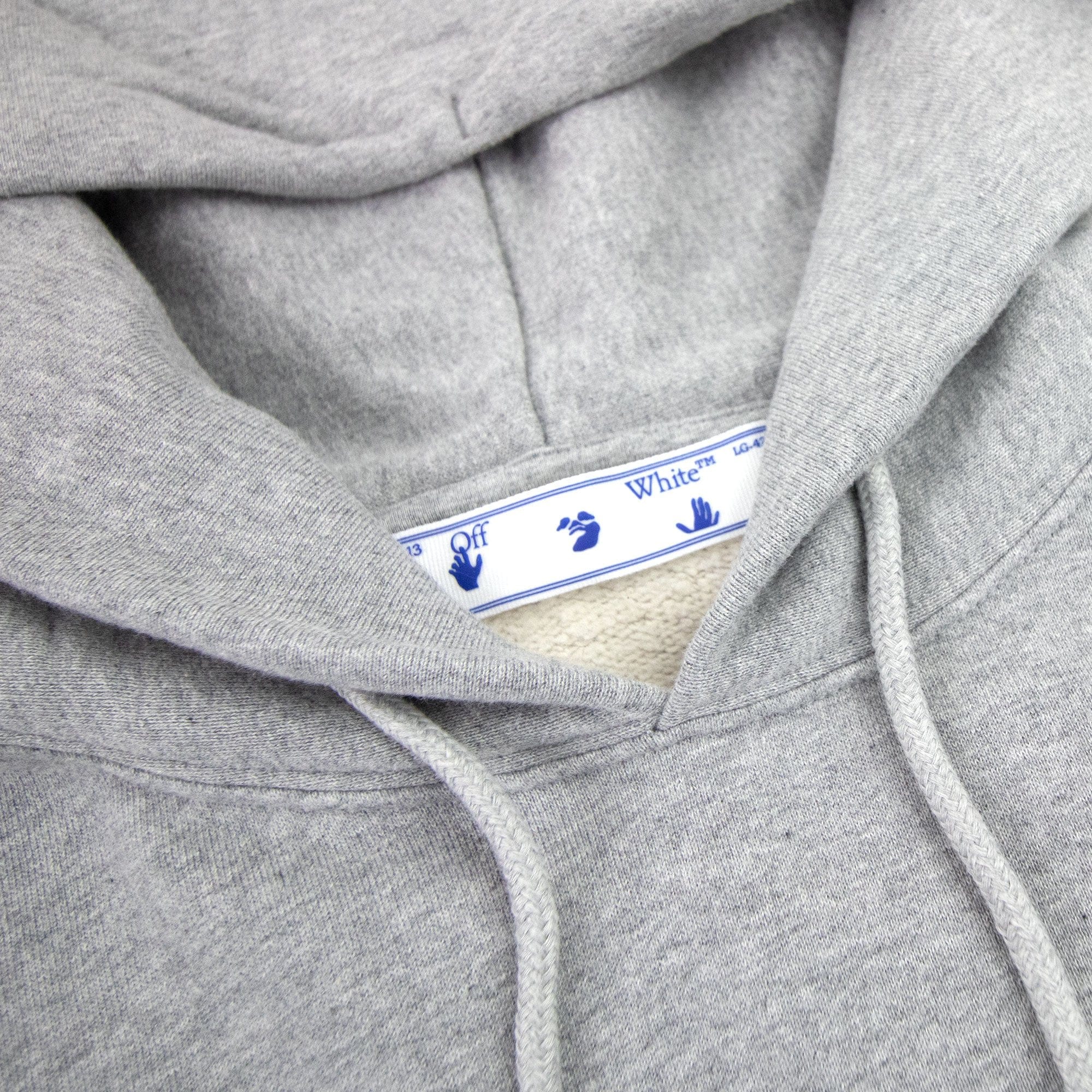 Off White Degrade Arrow Slim Hoodie Melange Grey