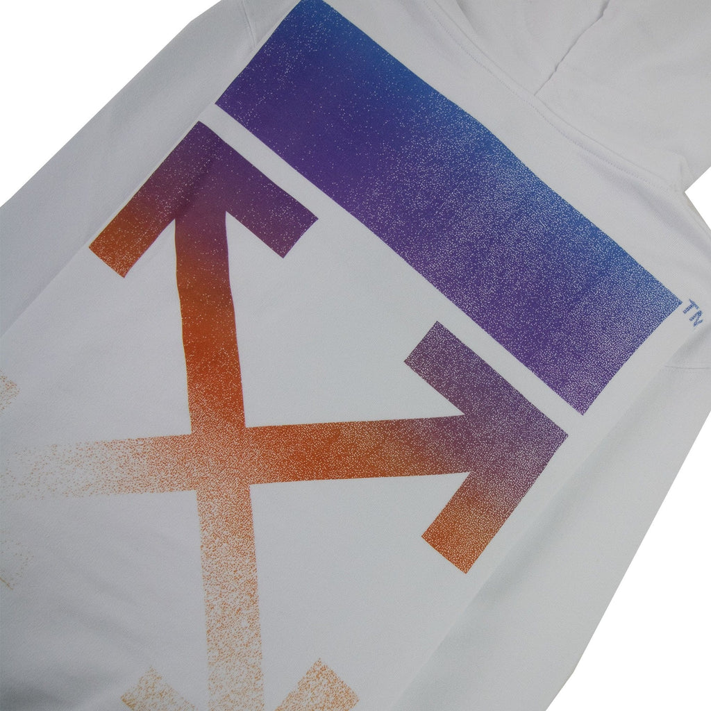 Off White Degrade Arrow Slim Hoodie White Multi