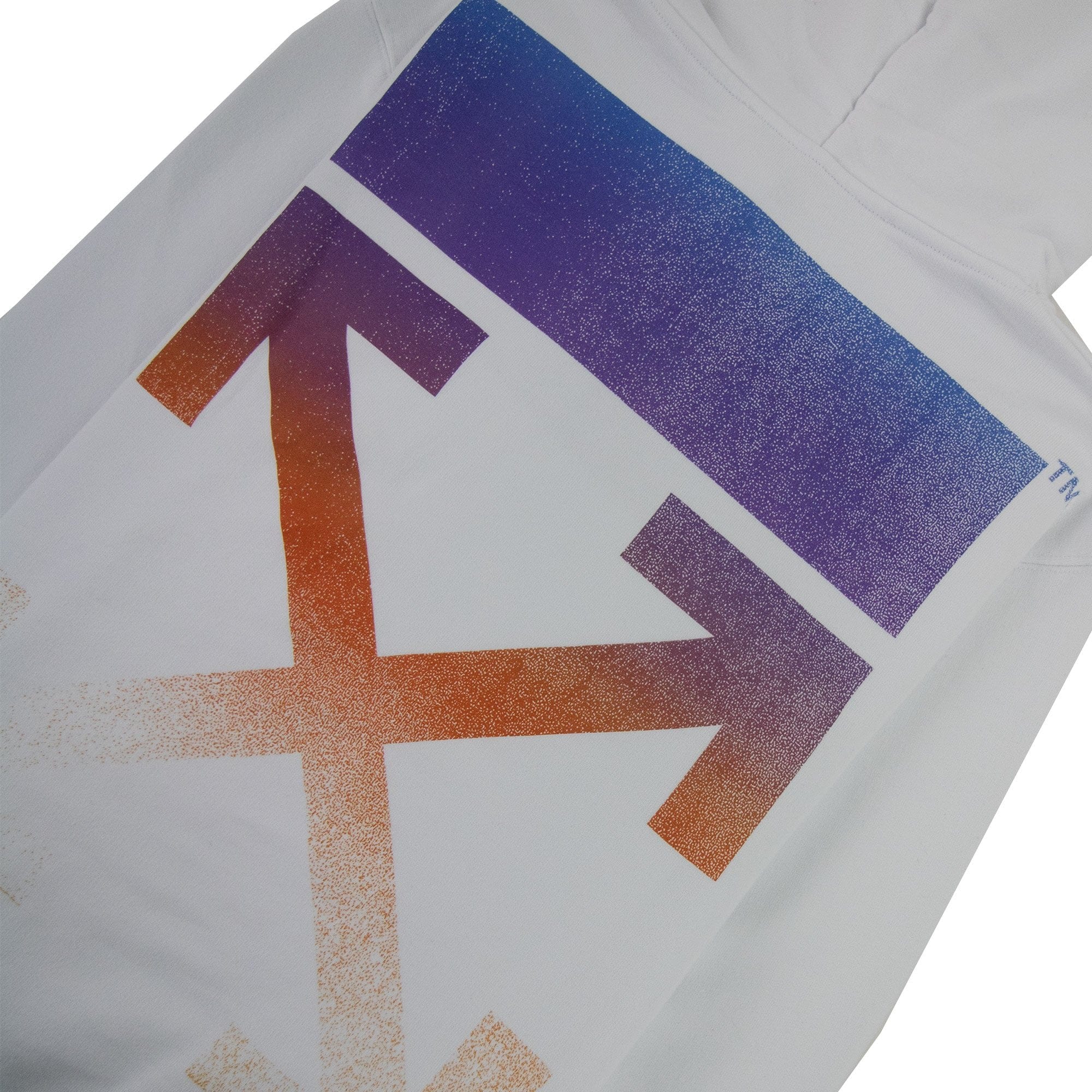 Off White Degrade Arrow Slim Hoodie White Multi