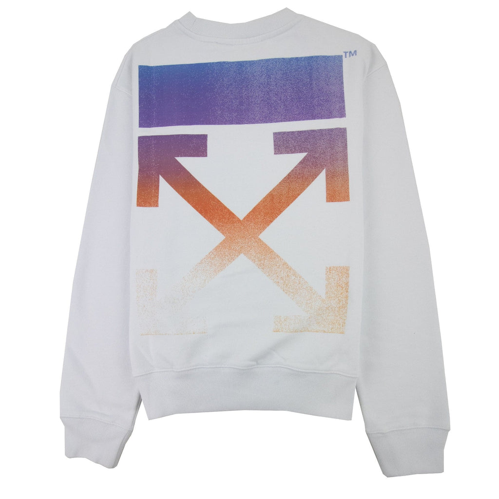 Off White Degrade Arrow Slim Crewneck Sweatshirt White Multi