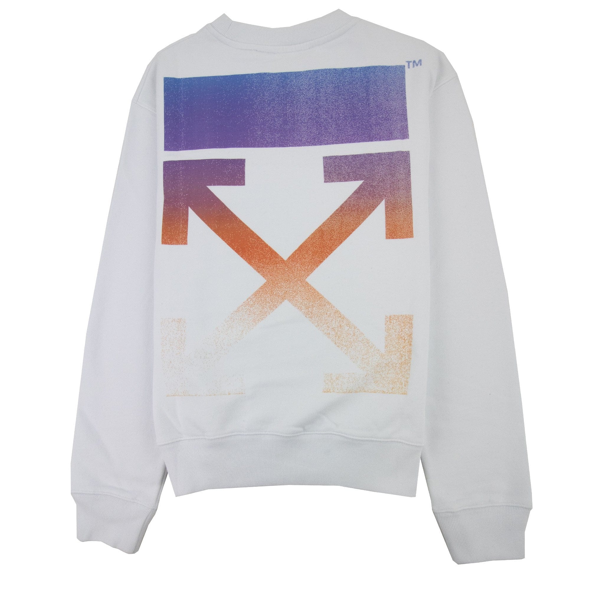 Off White Degrade Arrow Slim Crewneck Sweatshirt White Multi