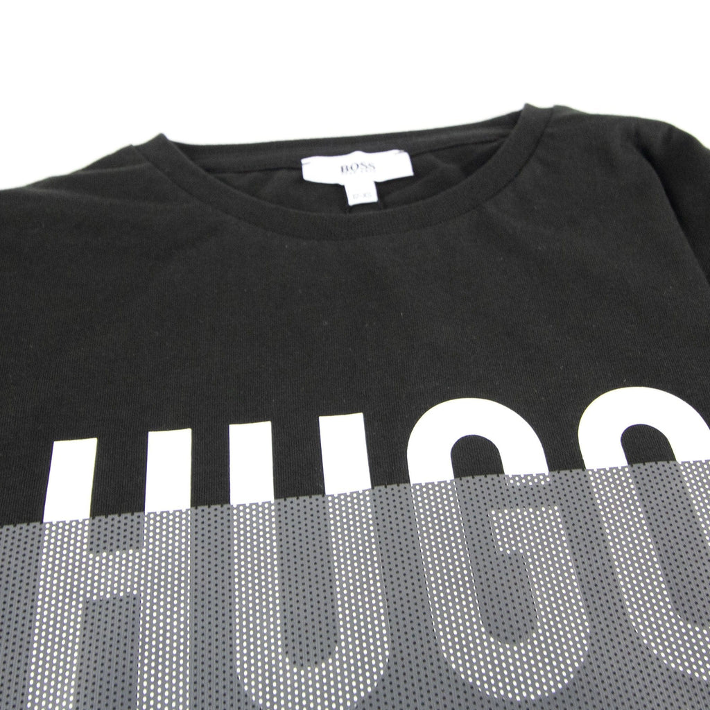 Hugo Boss Kids Printed Logo L/s T Shirt Black