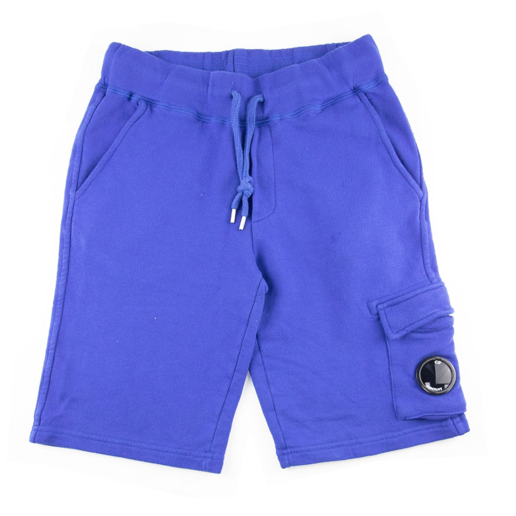 Cp Company Undersixteen Grey Lens Logo Bermuda Shorts Blue 854