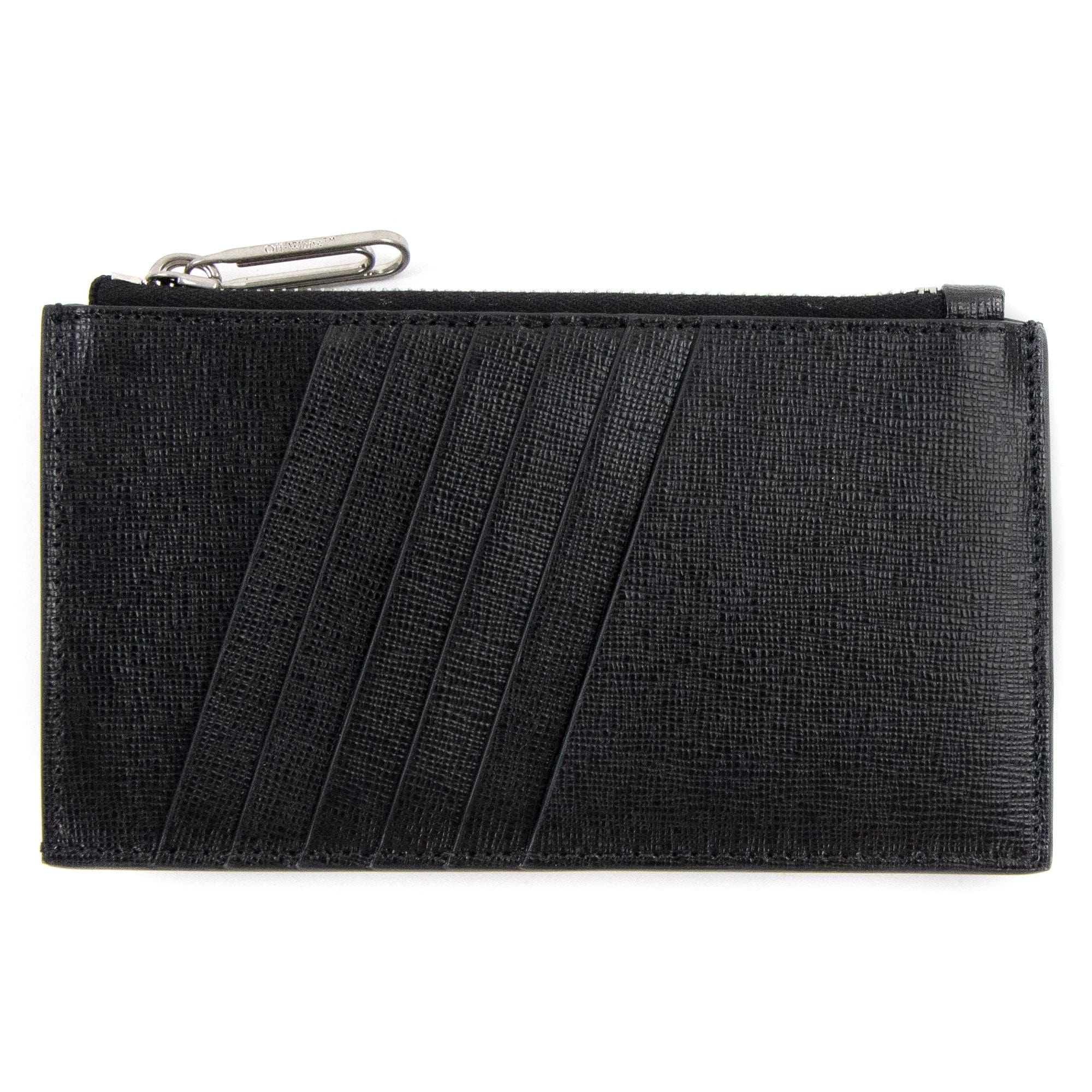 Off White Binder Card Case Black/White