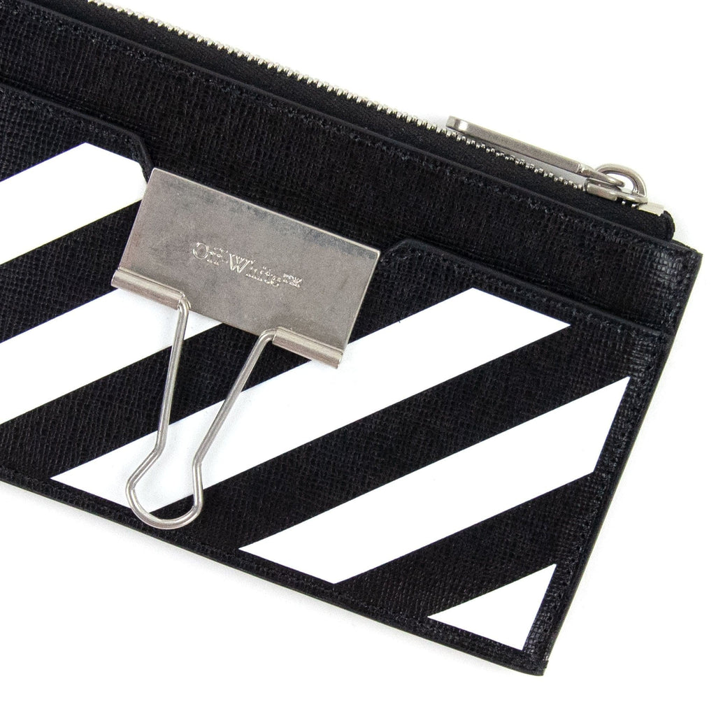 Off White Binder Card Case Black/White