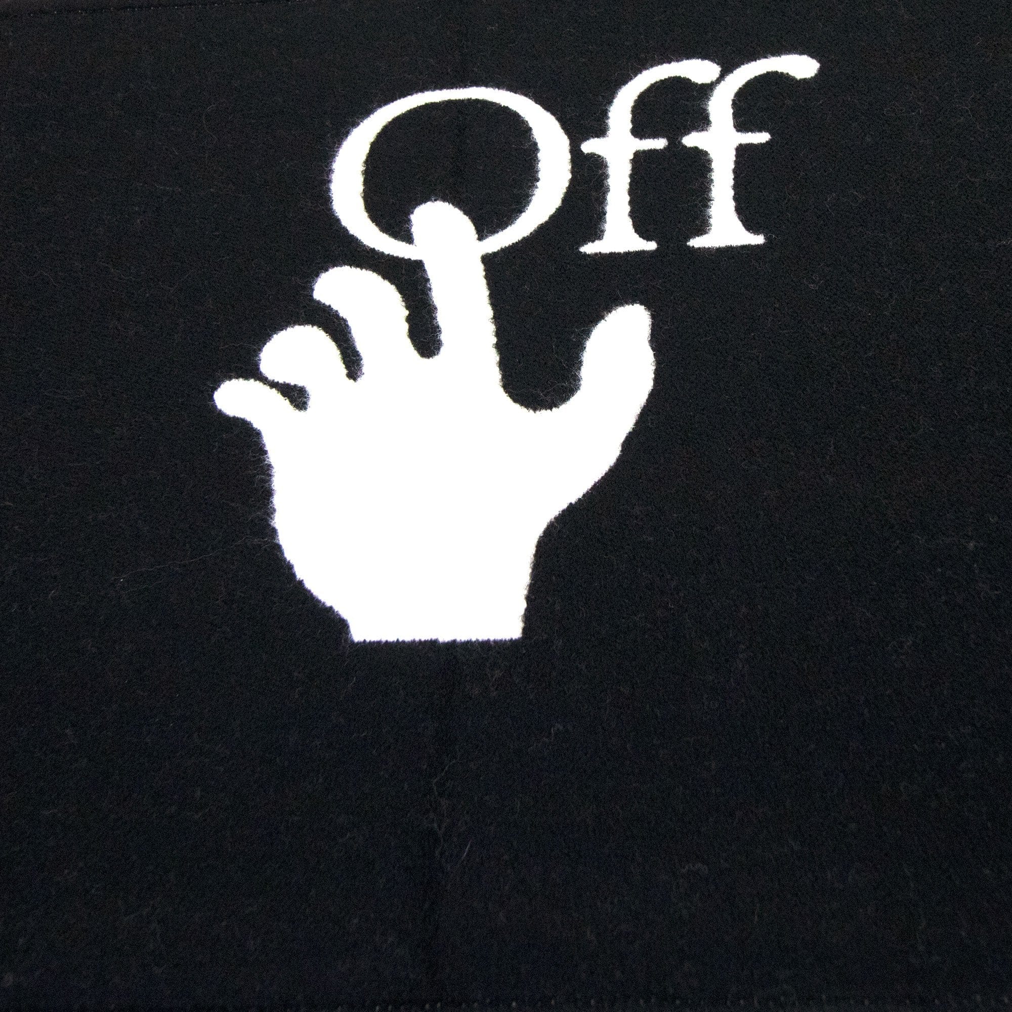 Off White Hand Logo Scarf Black/white