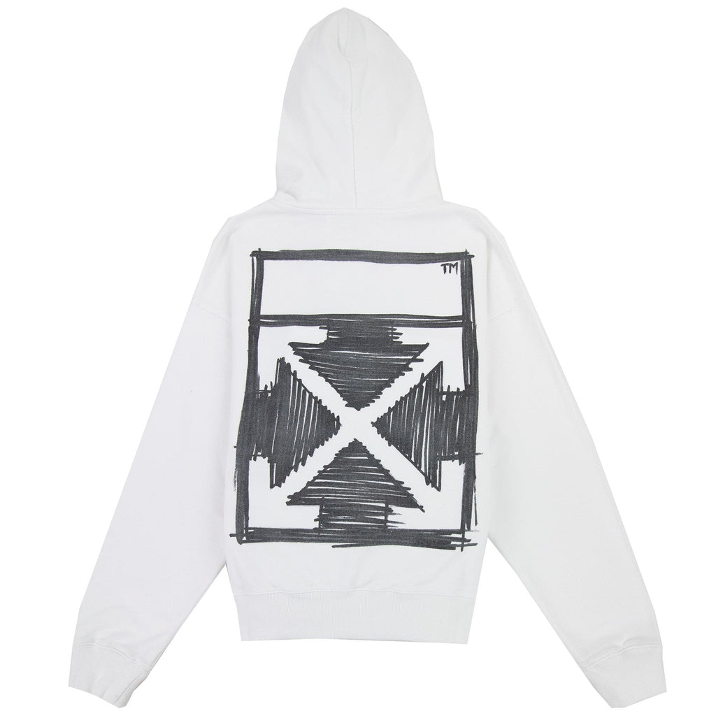 Off White Negative Mark Skate Hoodie White/black