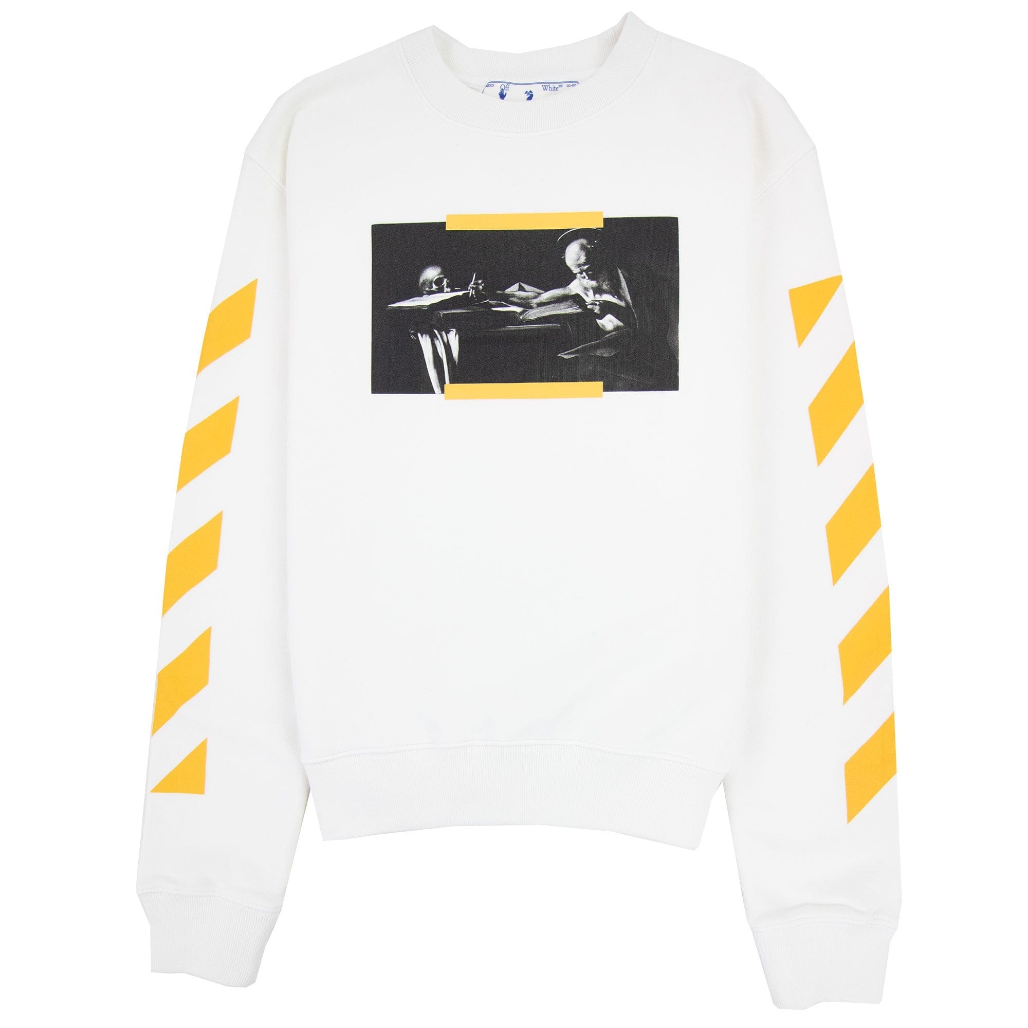 Off White Carav Painting Slim Crewneck Sweatshirt White Multi