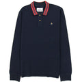 Vivienne Westwood Long Sleeve Classic Stripe Collar Polo Navy