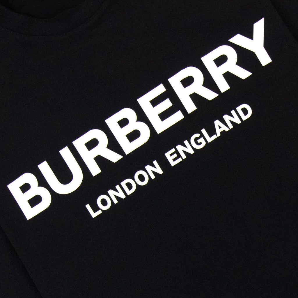 Burberry Logo Print T Shirt Black
