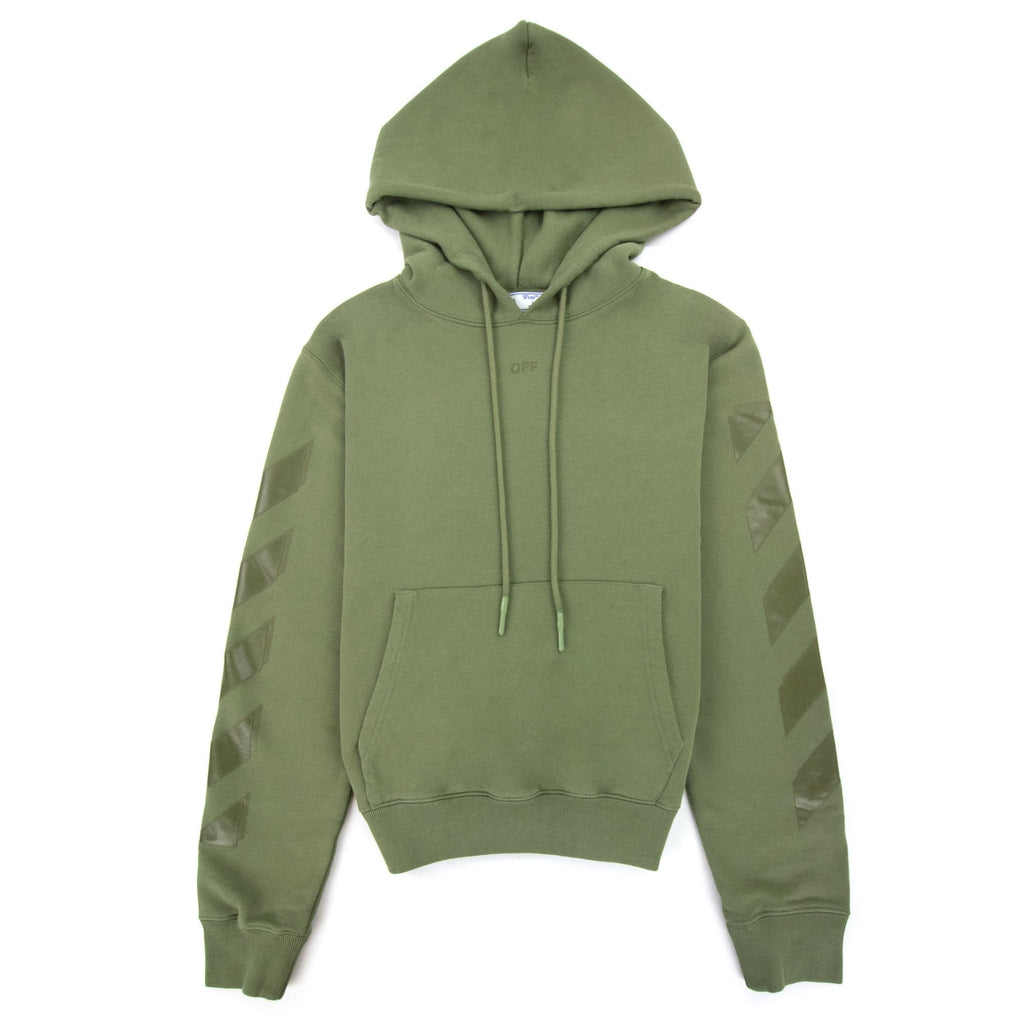 Off White Rubber Arrow Slim Hoodied Sweatshirt Green
