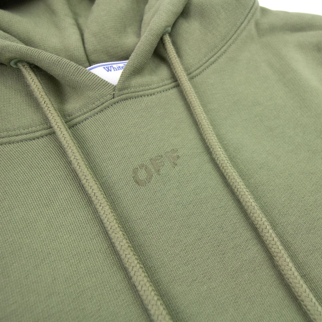 Off White Rubber Arrow Slim Hoodied Sweatshirt Green