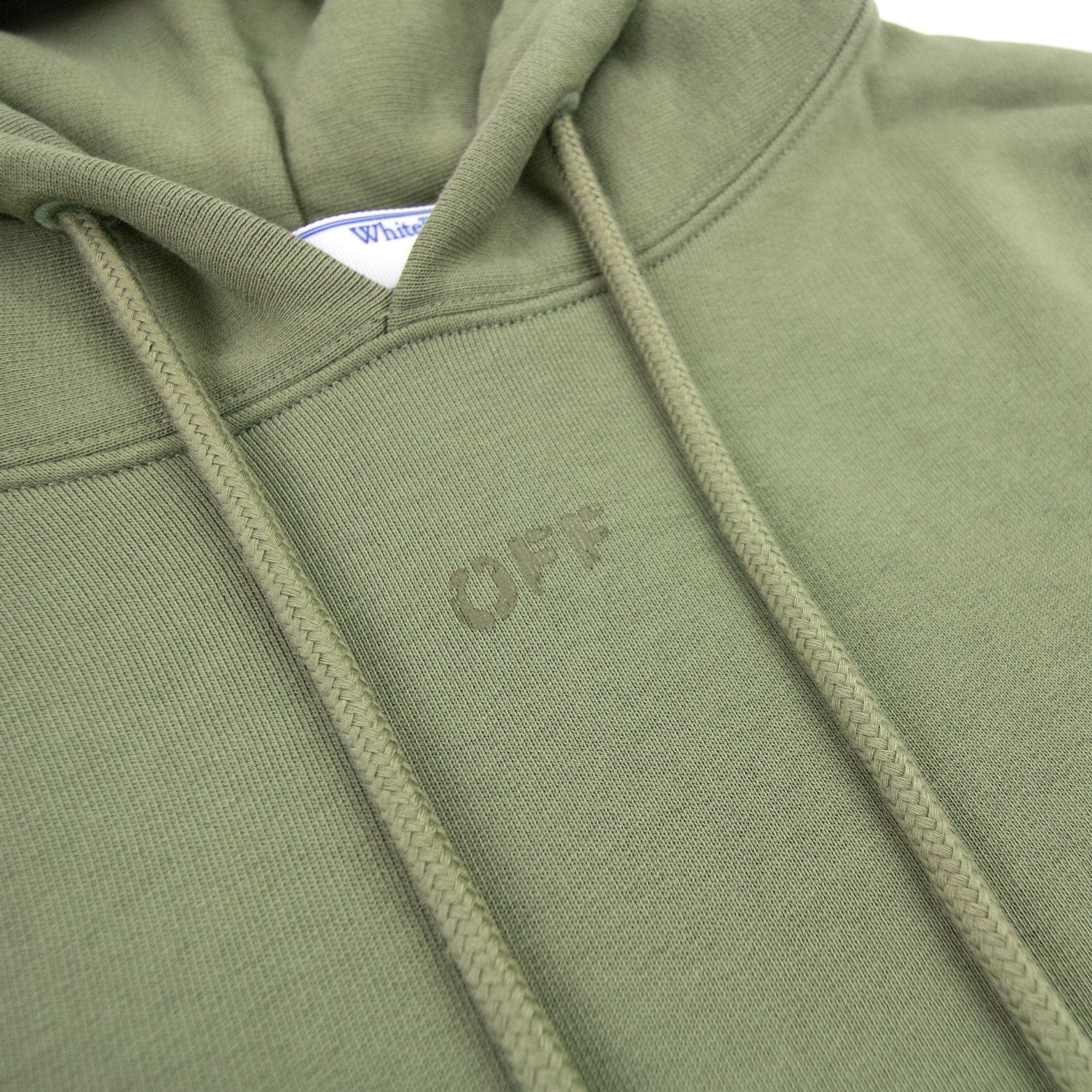 Off White Rubber Arrow Slim Hoodied Sweatshirt Green