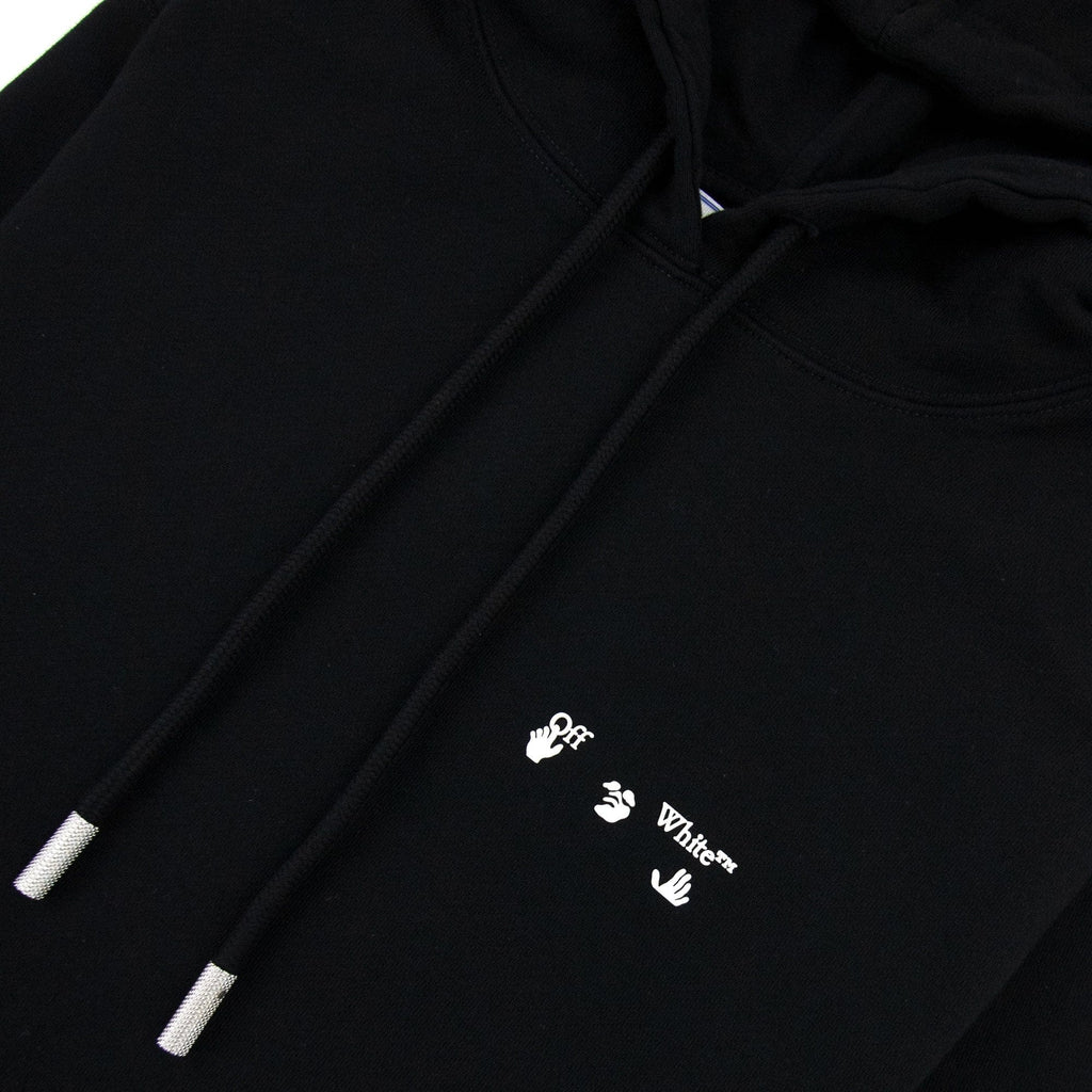 Off White Women Ow Logo Reg Hoodied Sweatshirt Black/white