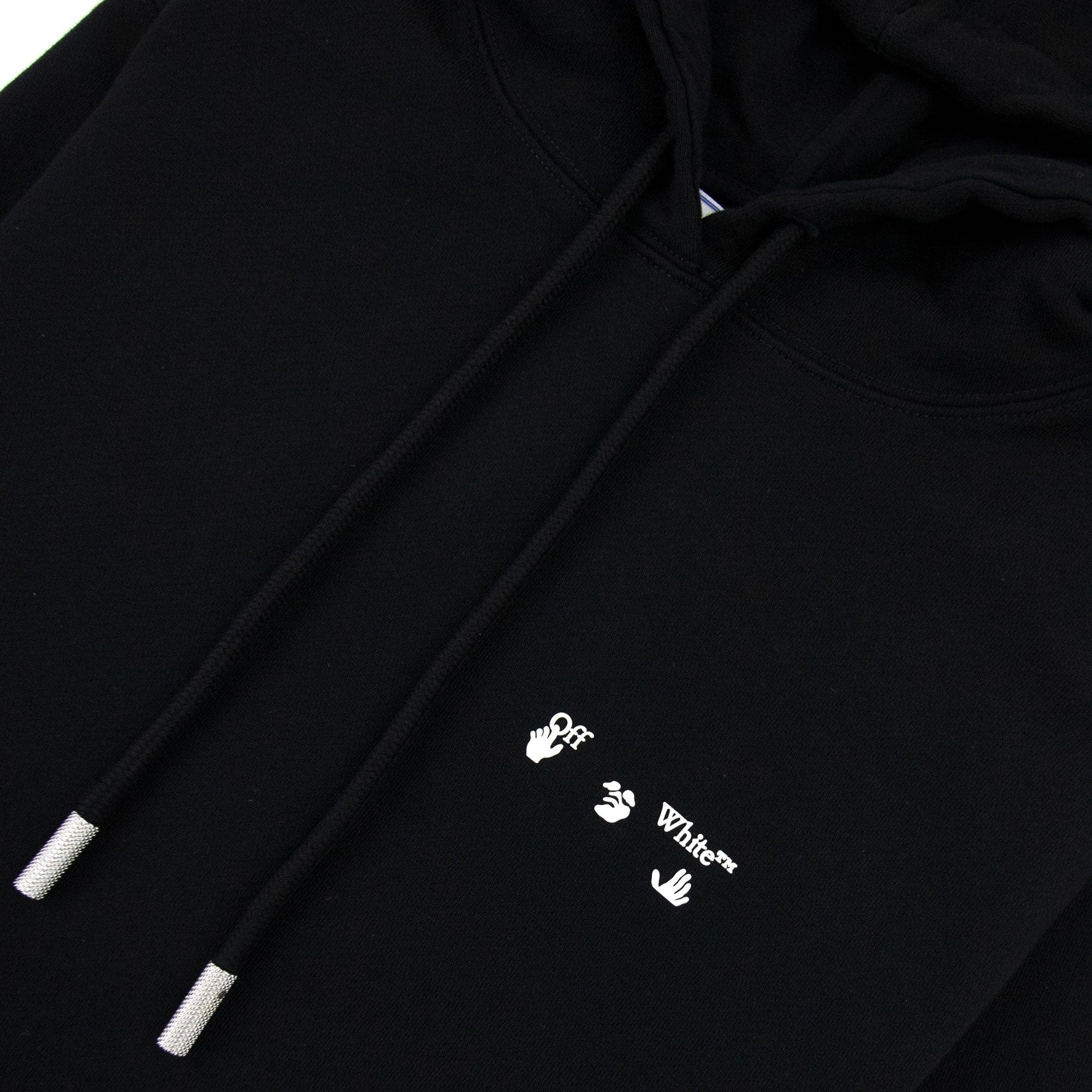 Off White Women Ow Logo Reg Hoodied Sweatshirt Black/white