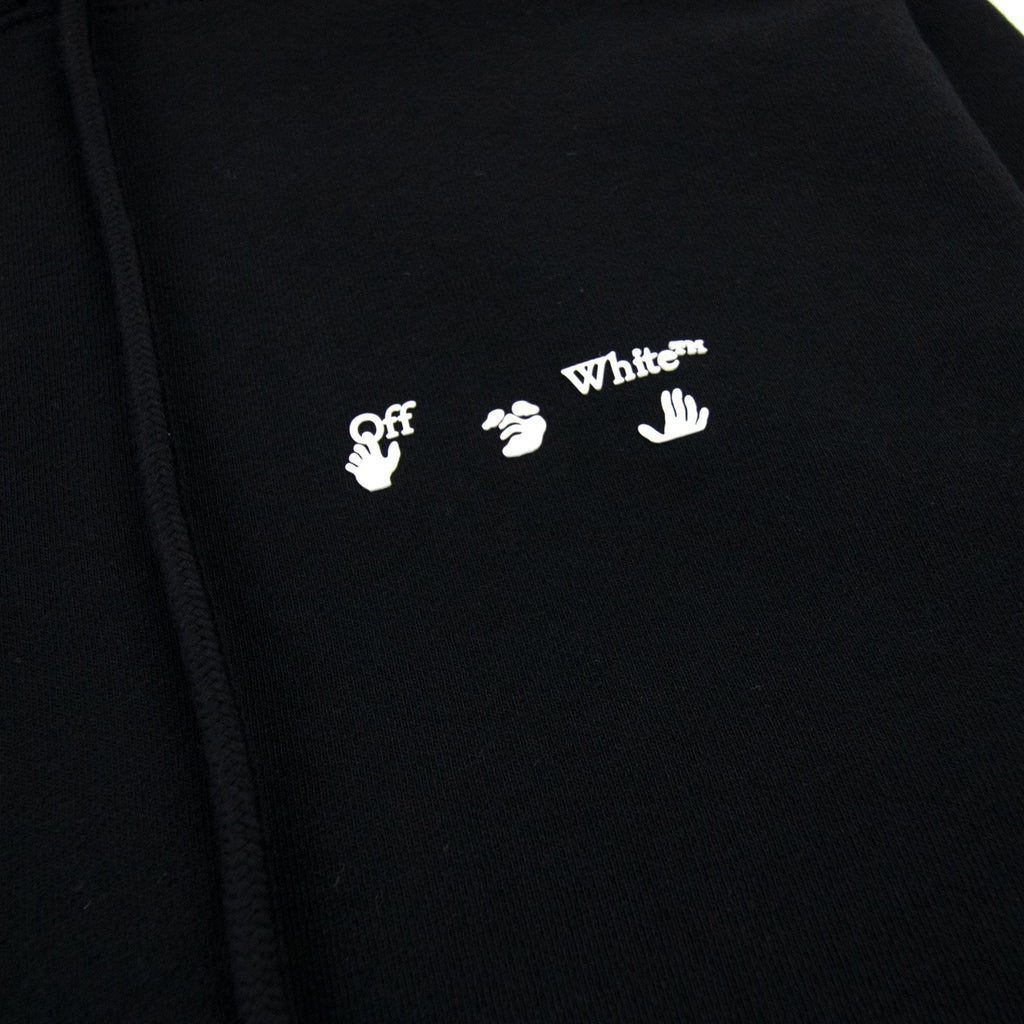 Off White Women Ow Logo Reg Hoodied Sweatshirt Black/white