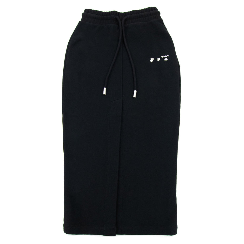 Off White Women Logo Midi Skirt Black/white