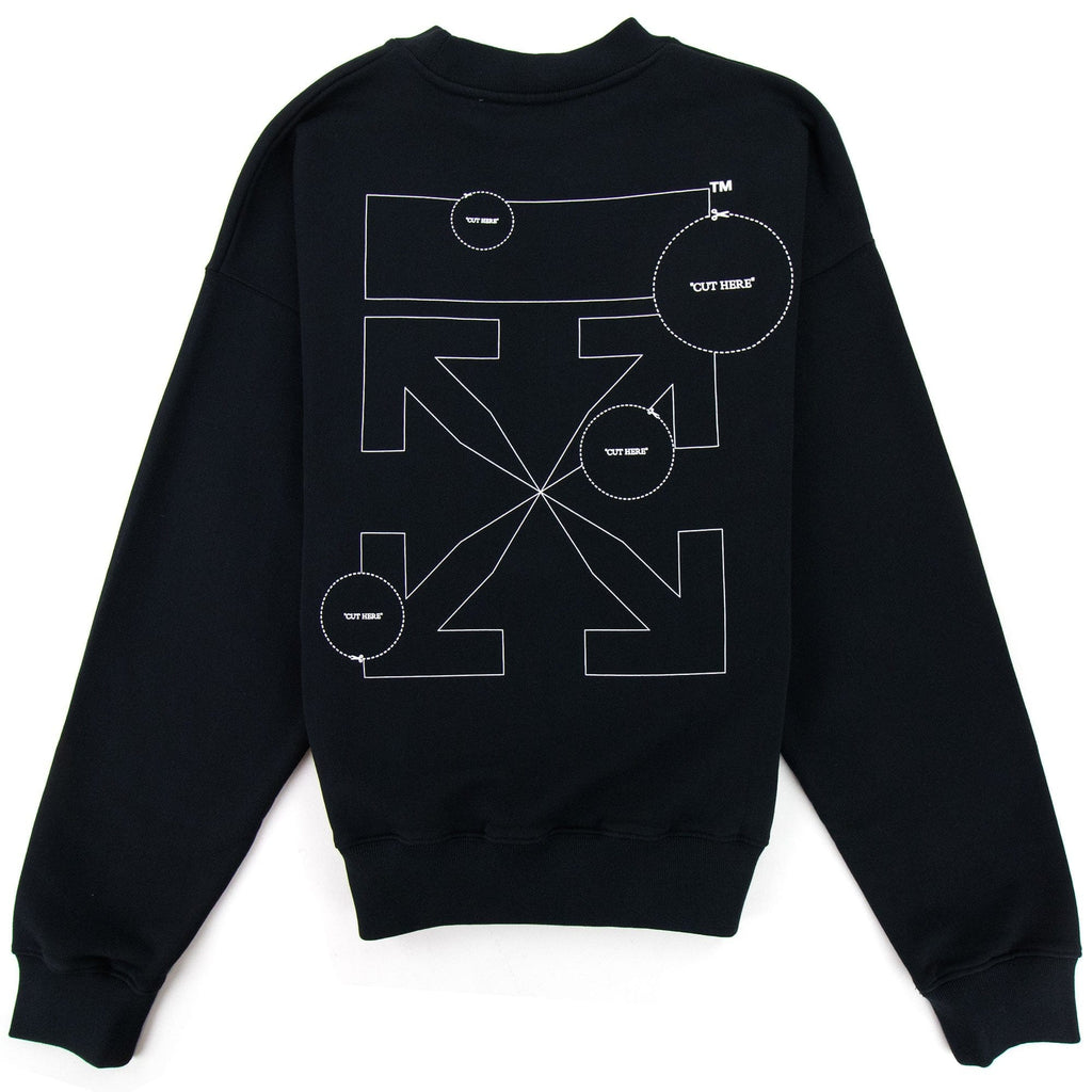 Off White Cut Here Arrow Skate Sweatshirt Black/white