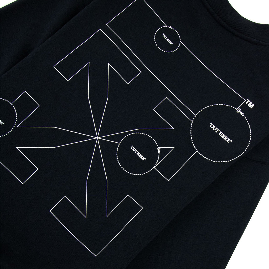 Off White Cut Here Arrow Skate Sweatshirt Black/white
