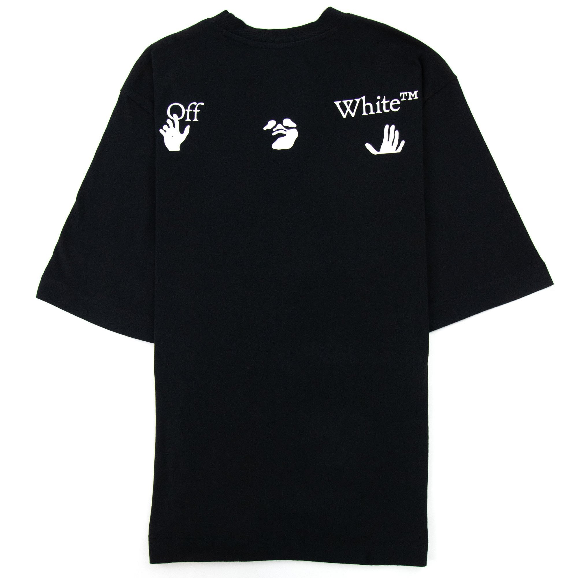 Off White Hand Logo S/s Skate T Shirt Black/white