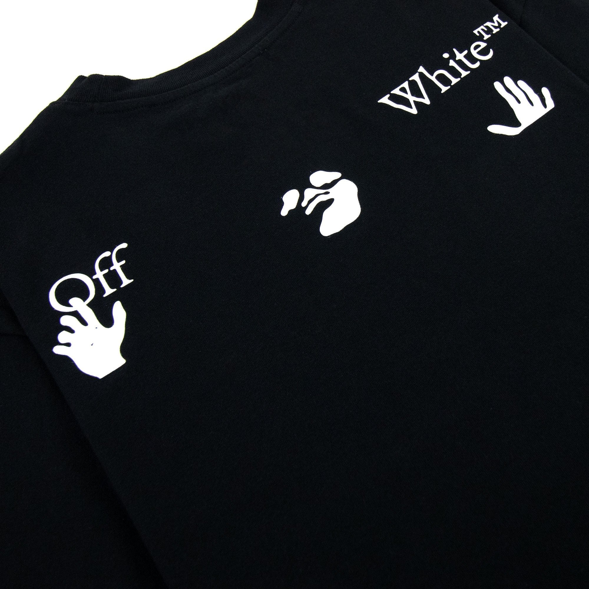 Off White Hand Logo S/s Skate T Shirt Black/white