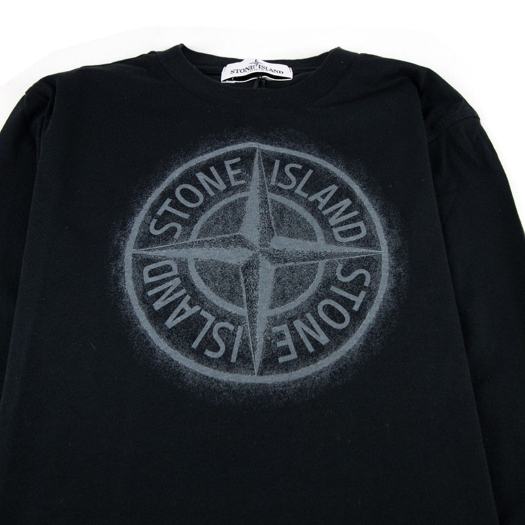 Stone Island Junior 21154 Compass L/s T Shirt Black Voo29