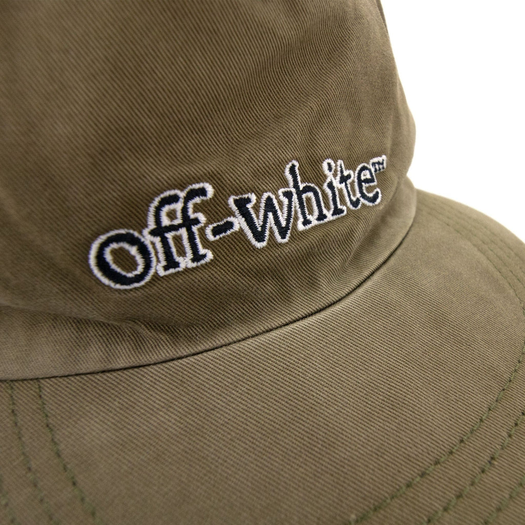 Off White Slanted Logo Baseball Cap Green