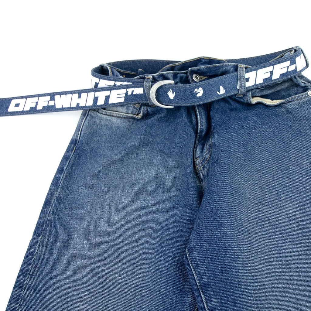 Off White Low Crotch Jeans Medium Blue