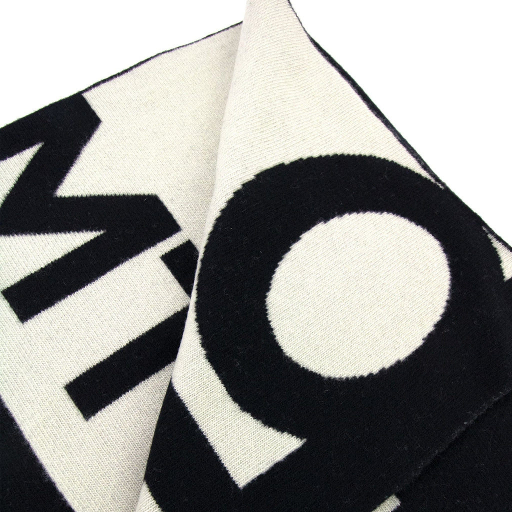 Off White Women Logo Felted Wool Scarf Black/grey
