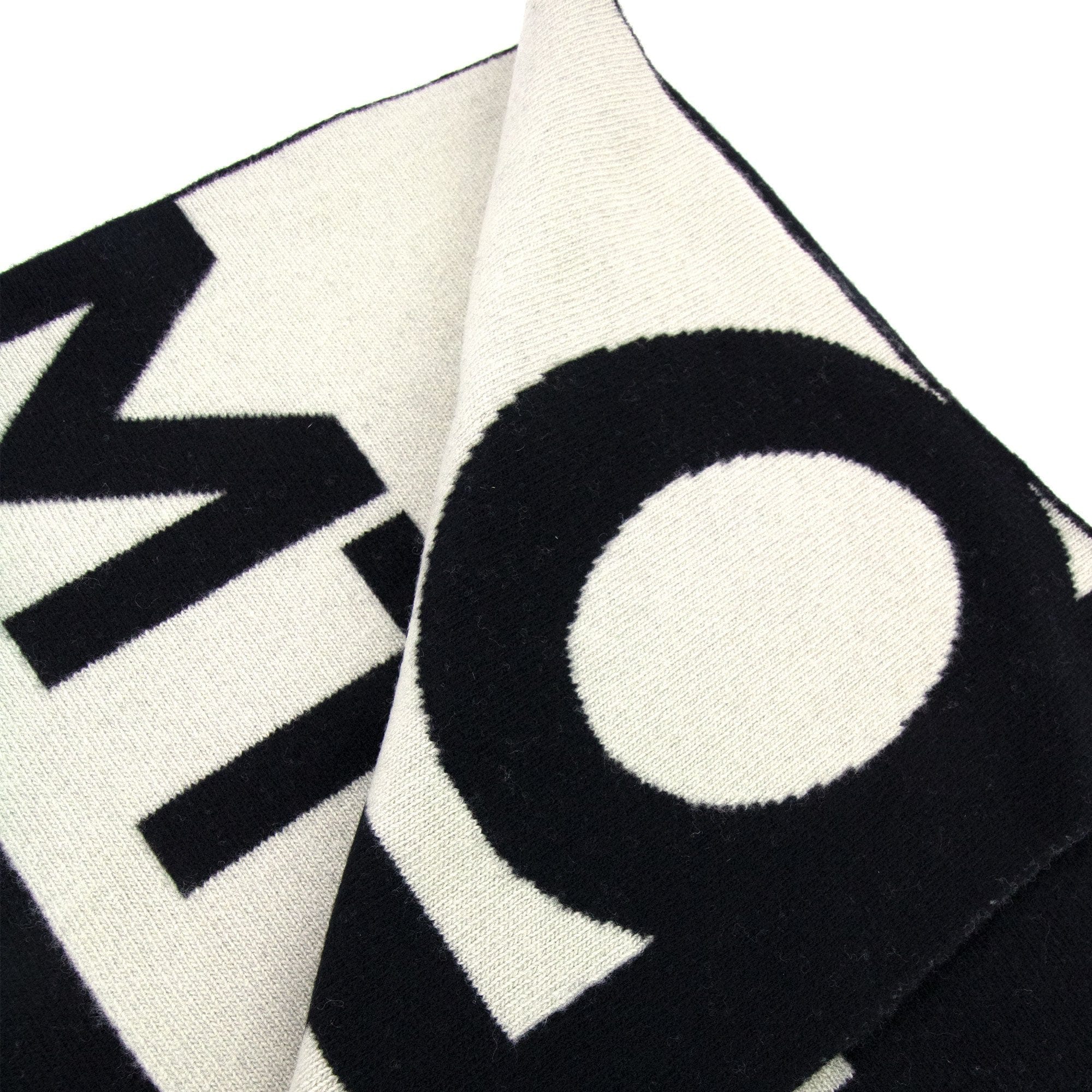 Off White Women Logo Felted Wool Scarf Black/grey