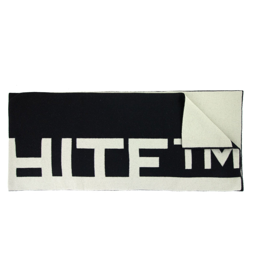 Off White Women Logo Felted Wool Scarf Black/grey