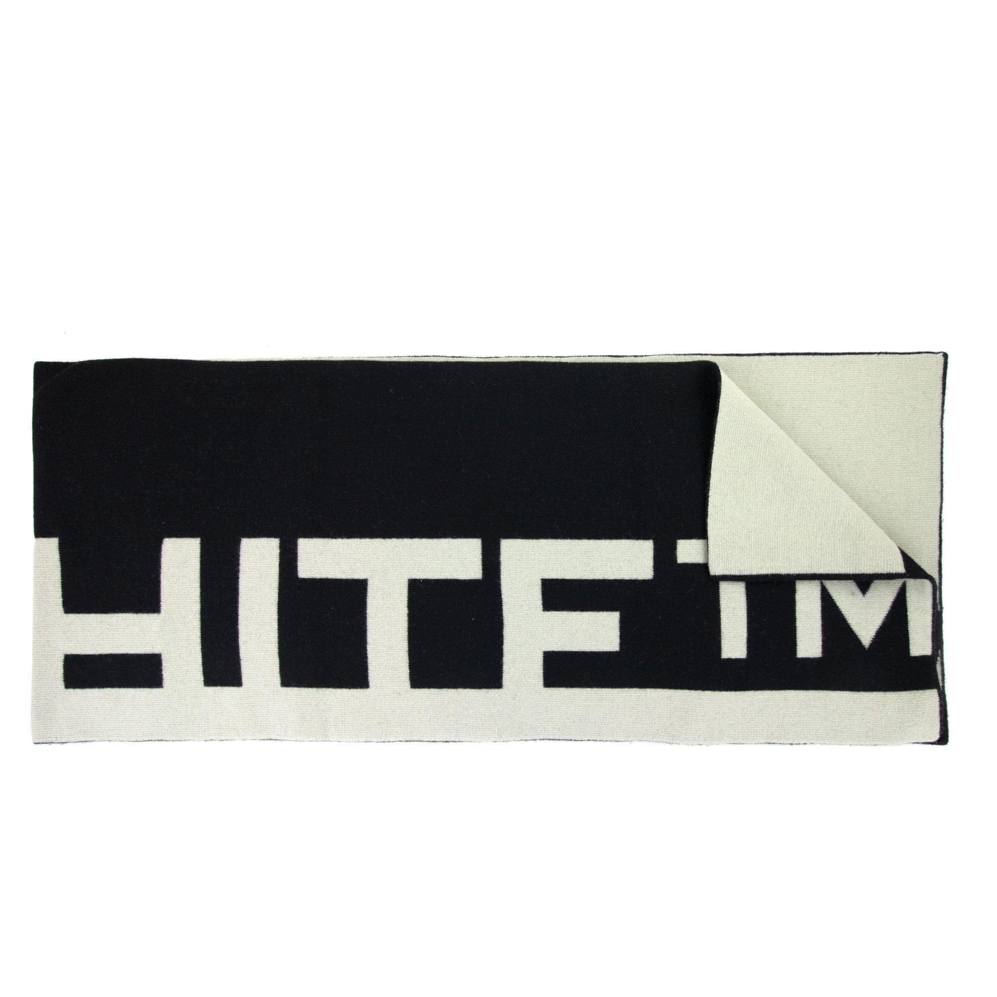Off White Women Logo Felted Wool Scarf Black/grey
