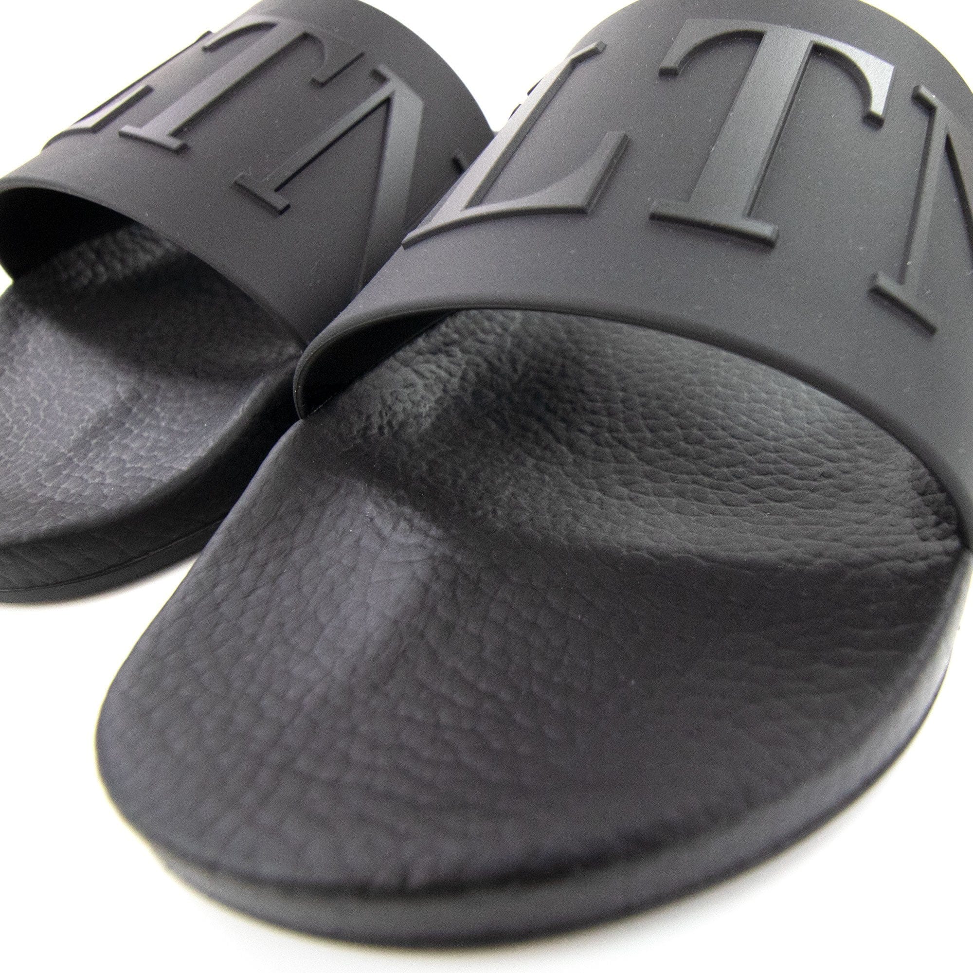 Valentino Vltn Slides Black/black