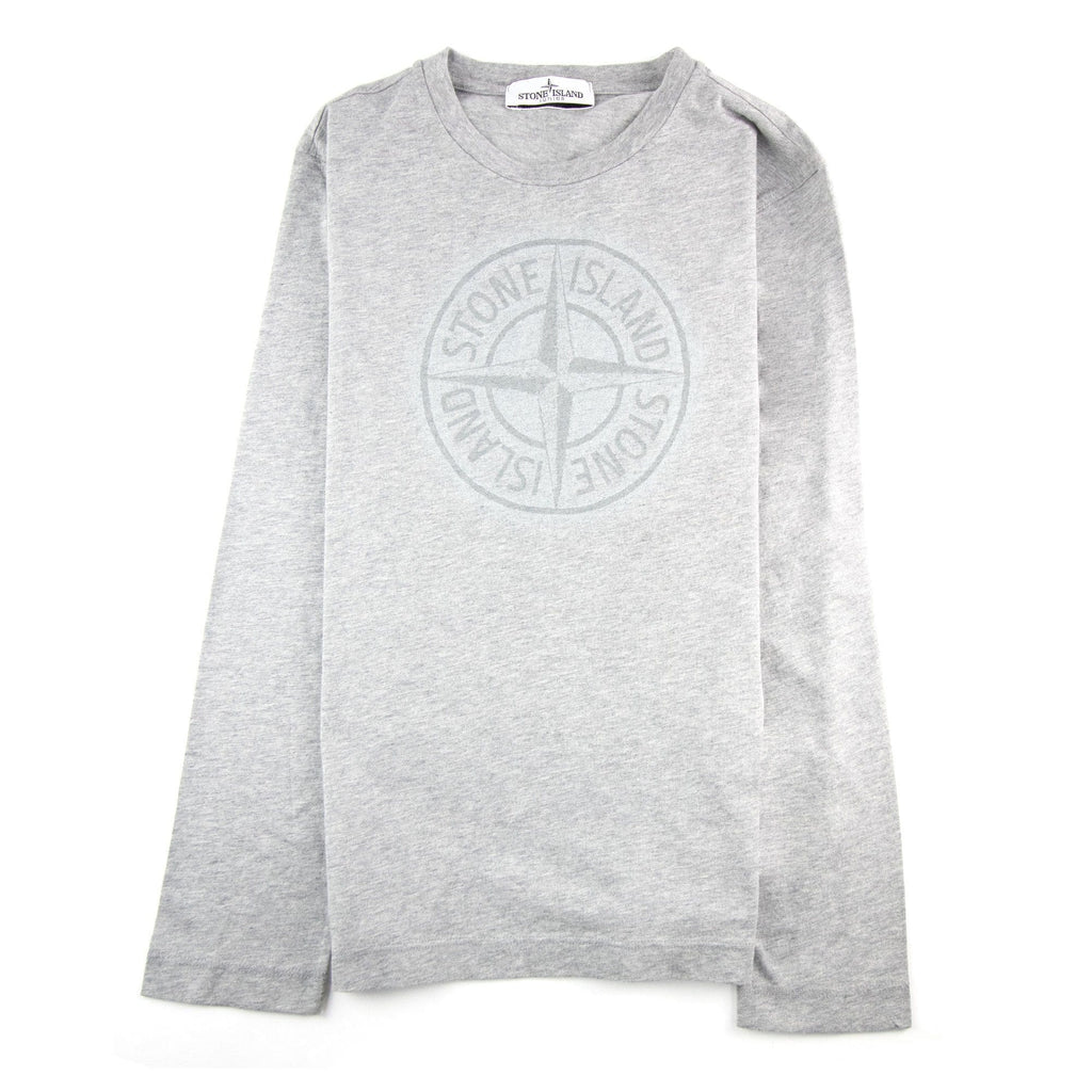 Stone Island Junior 21154 Compass L/s T Shirt Grey V1064