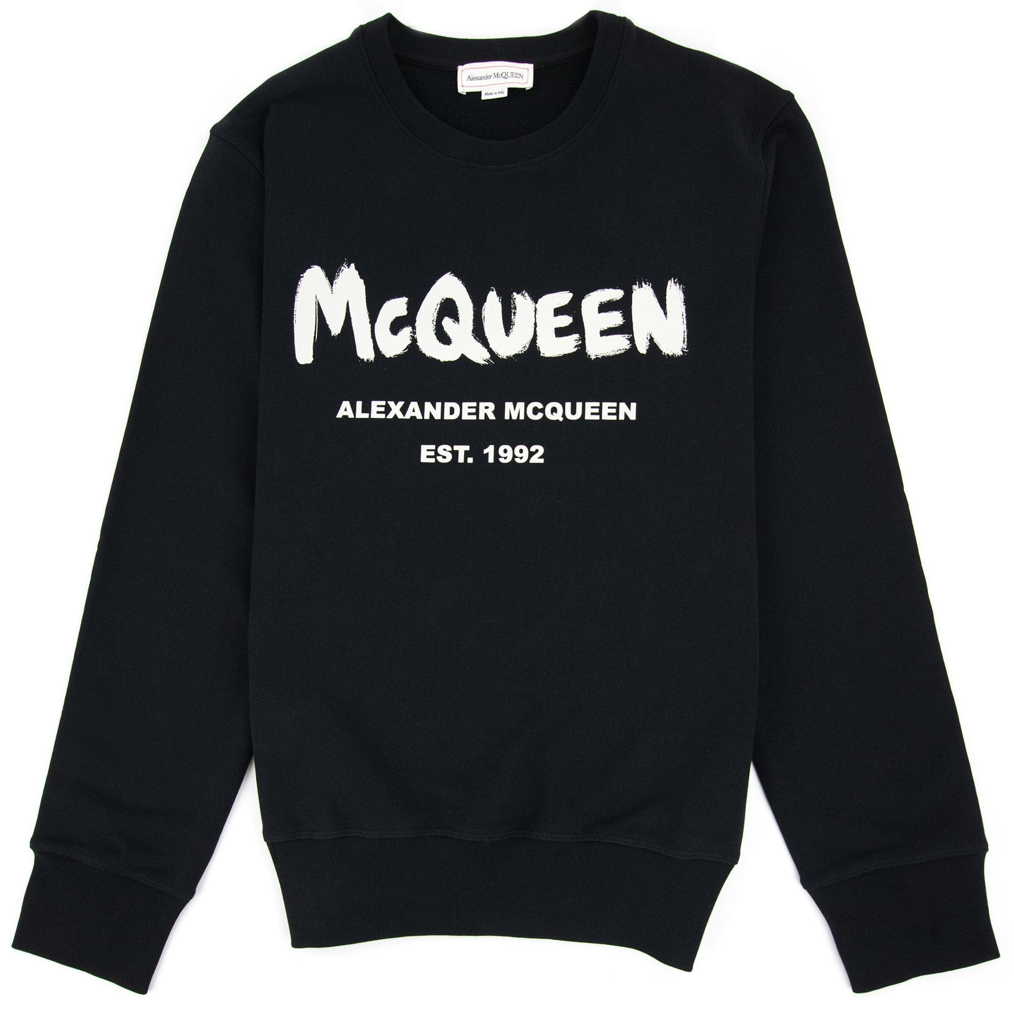 Alexander Mcqueen Graffiti Sweatshirt Black