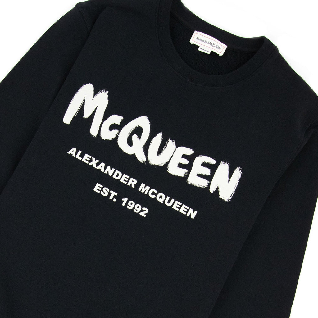 Alexander Mcqueen Graffiti Sweatshirt Black