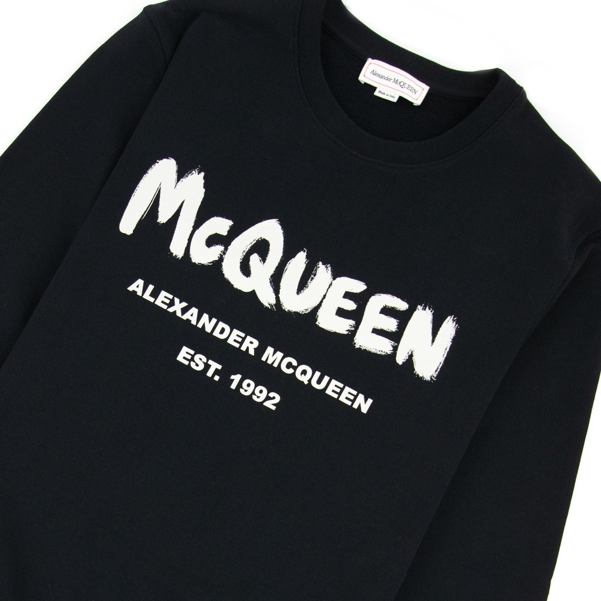 Alexander Mcqueen Graffiti Sweatshirt Black