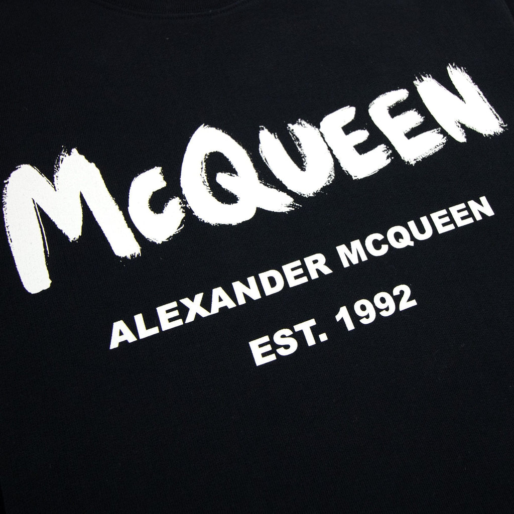Alexander Mcqueen Graffiti Sweatshirt Black