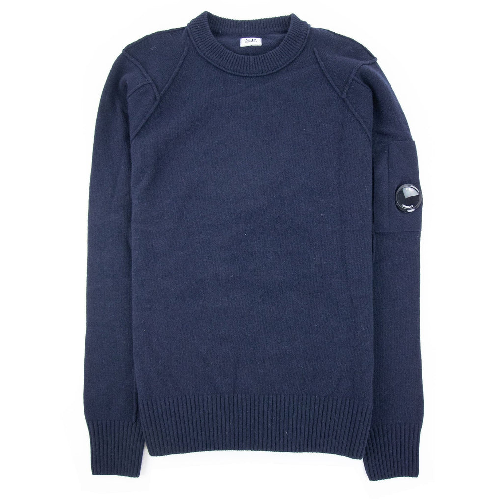 Cp Company Arm Lense Knitted Sweatshirt Navy 888