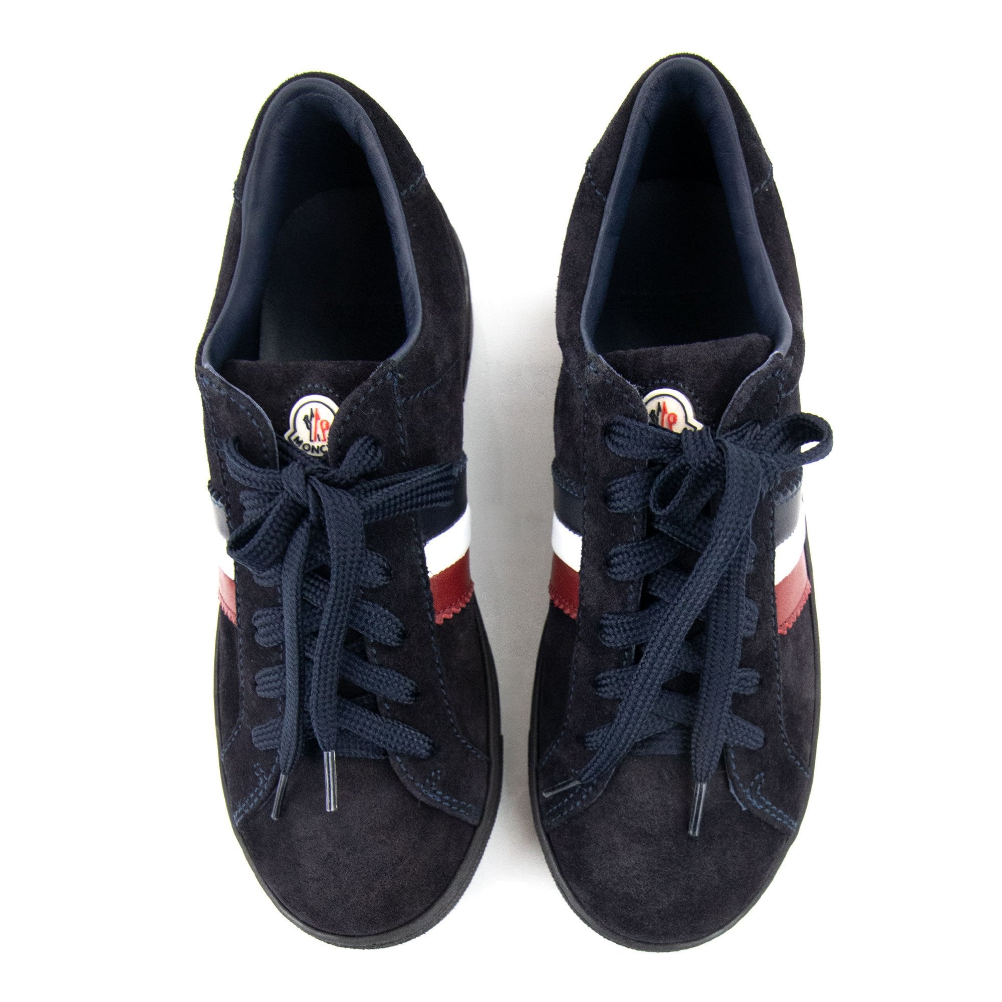 Moncler Junior Monaco Stripe Low Trainers Navy 778