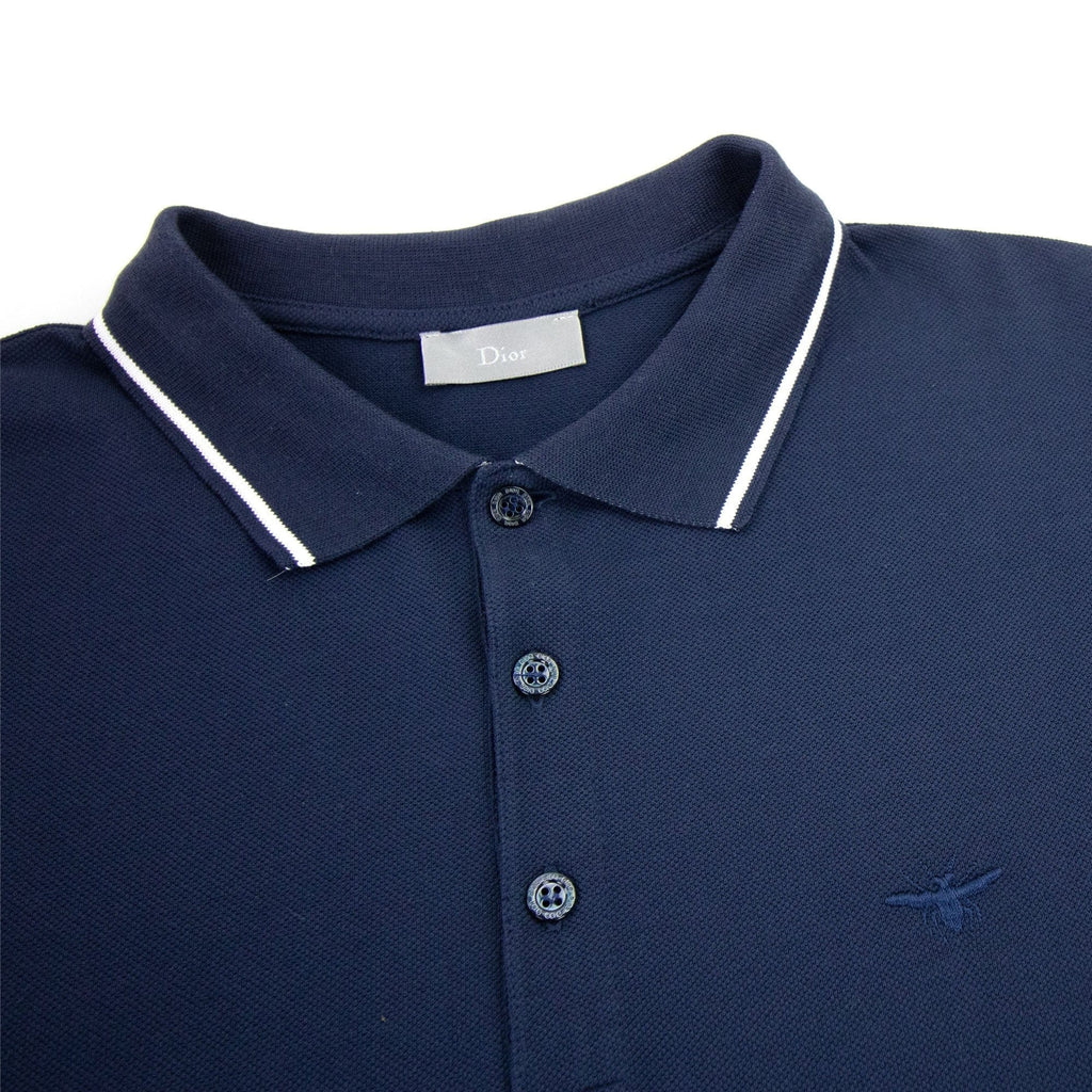 Christian Dior Bee Embroidery Polo S/s Navy