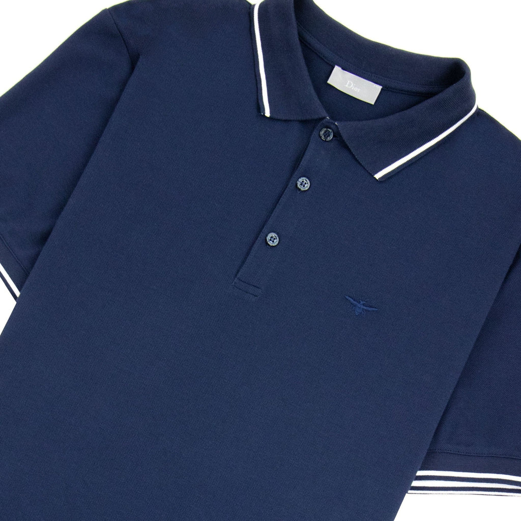 Christian Dior Bee Embroidery Polo S/s Navy
