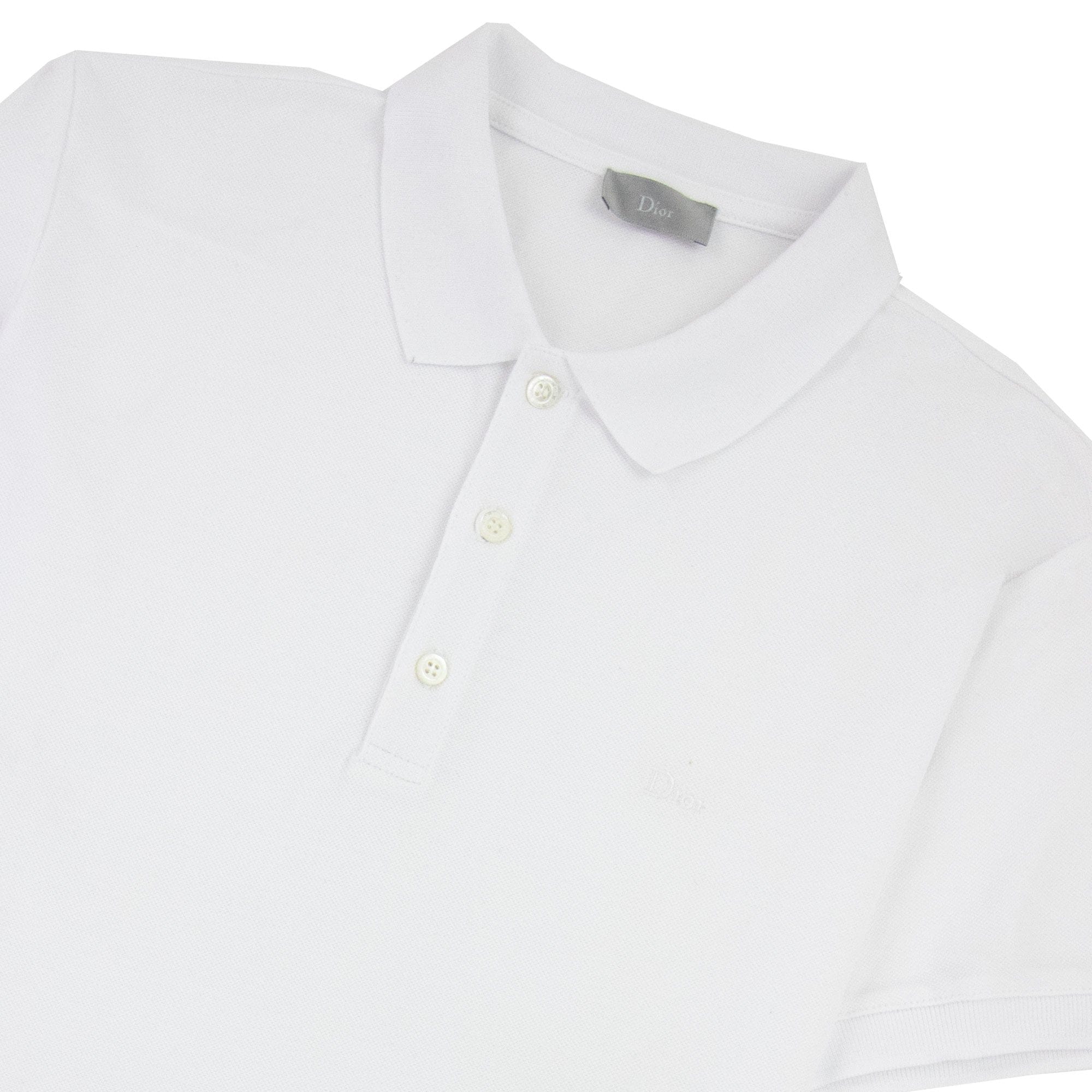 Christian Dior Dior Chest Logo Polo S/s White