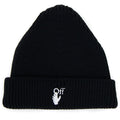 Off White Hand Off Wool Rib Beanie Black/white