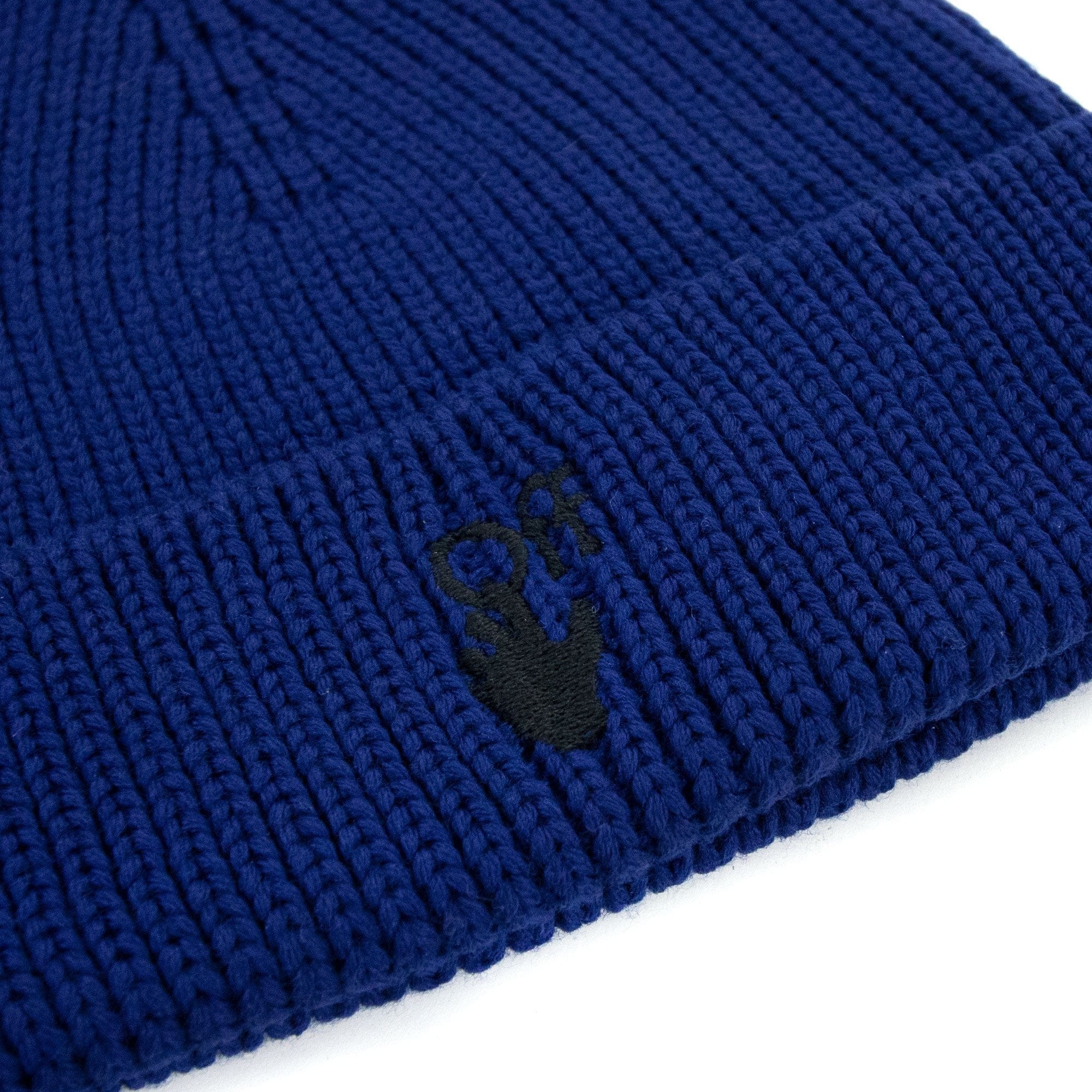 Off White Hand Off Wool Rib Beanie Blue Black