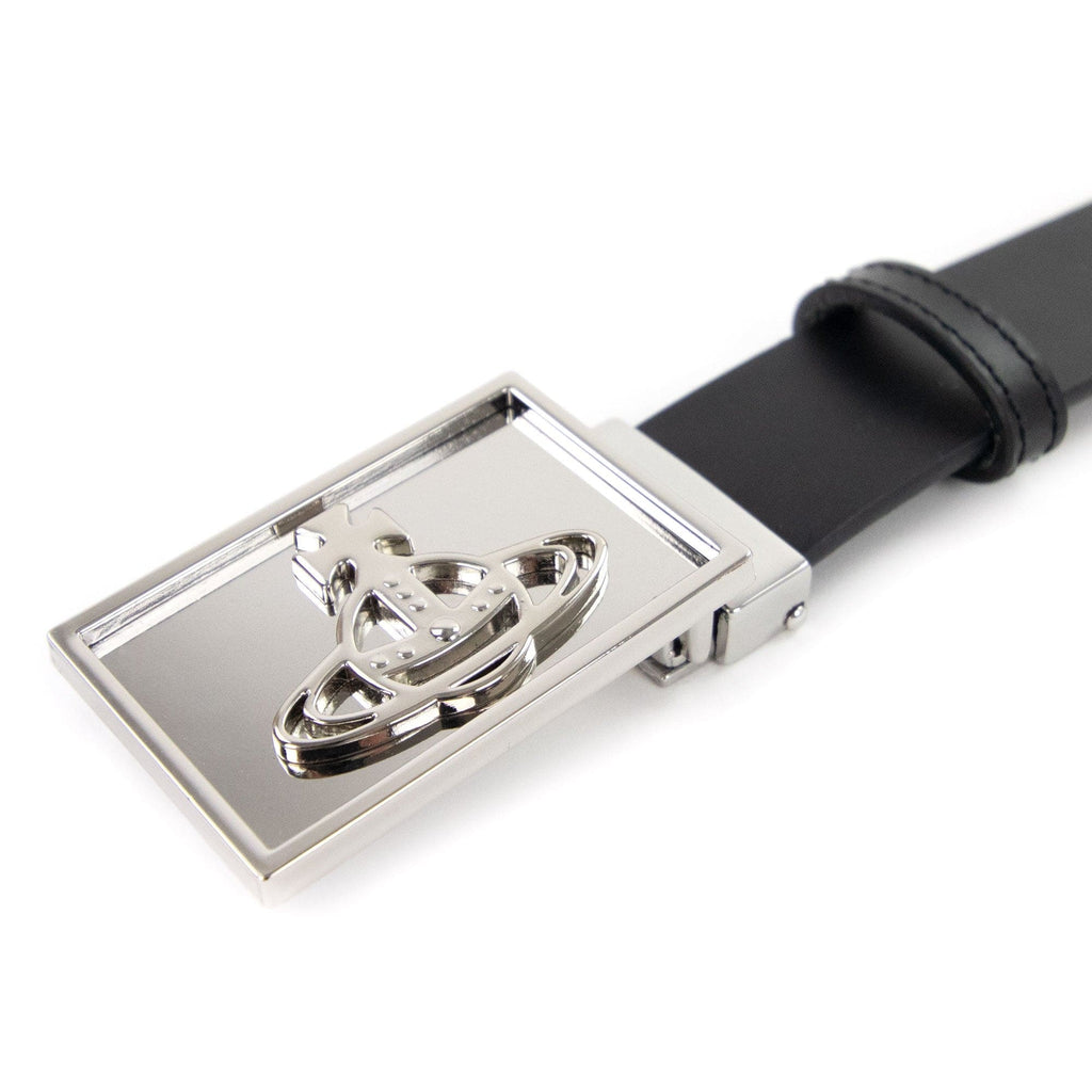 Vivienne Westwood Orb Square Buckle Belt Black/silver