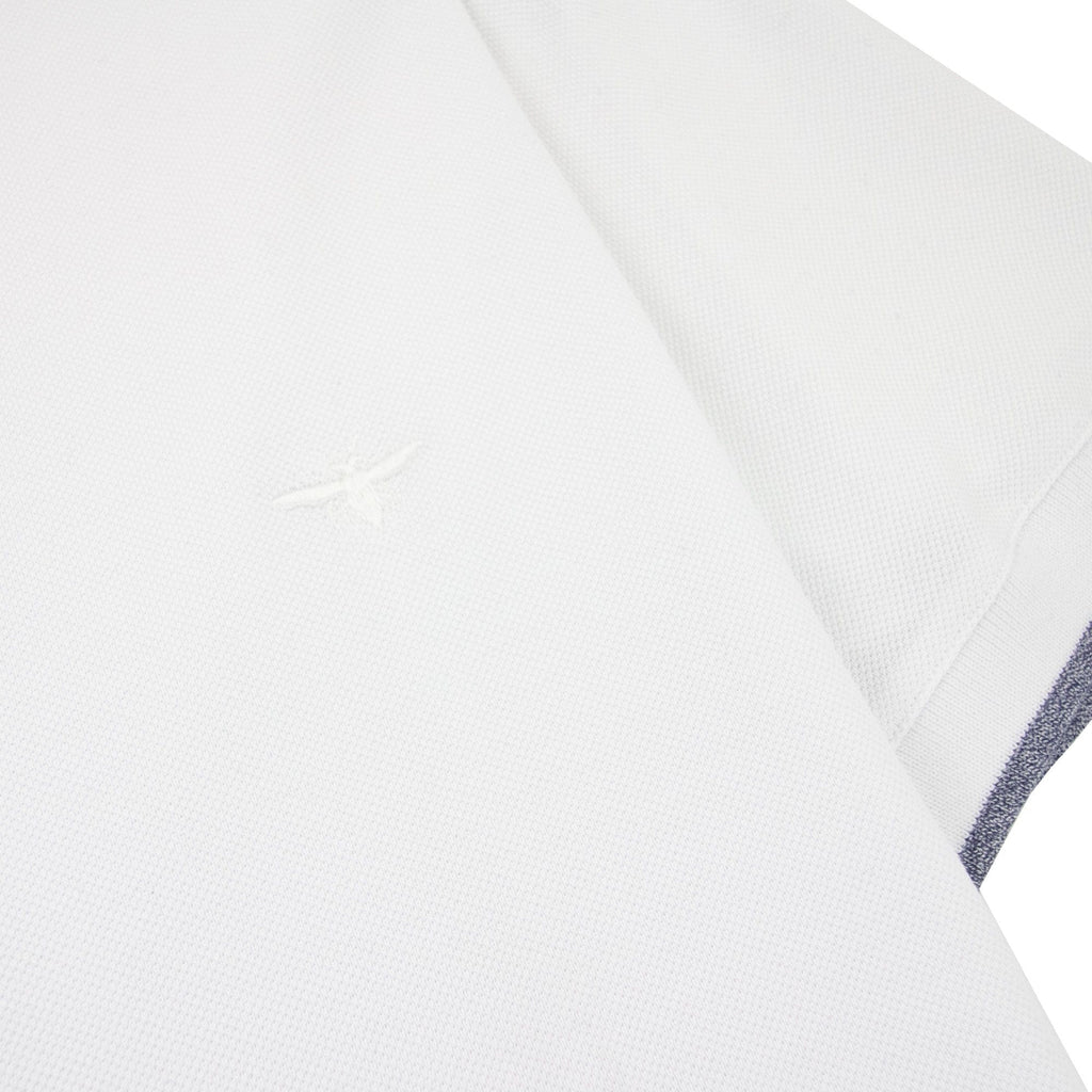 Christian Dior Bee Embroidery S/s Polo Stripe White