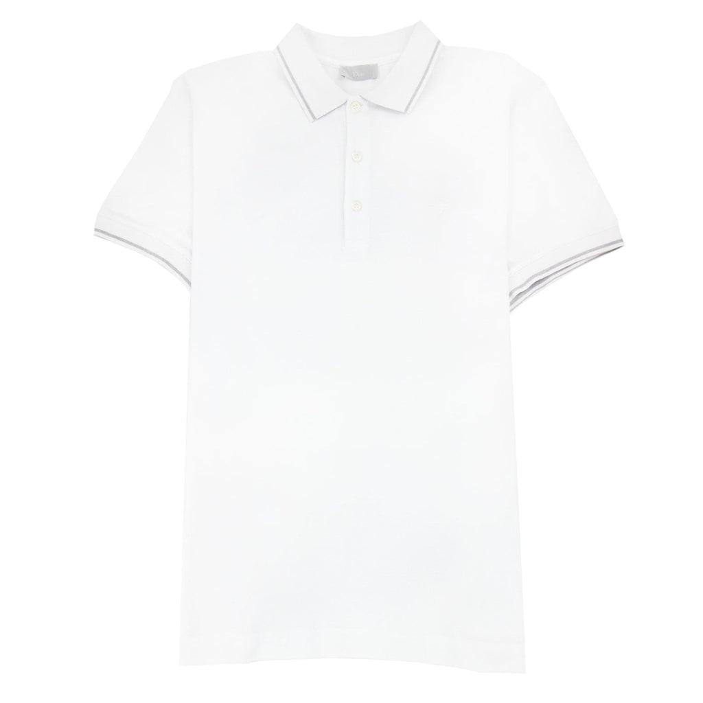 Christian Dior Bee Embroidery Polo S/s White